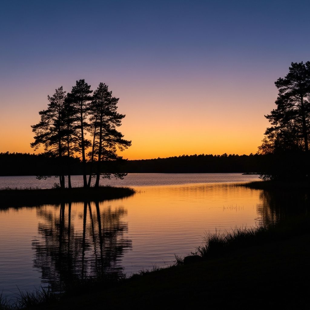 Мирно вечерње окружење — тема сна и регенерације